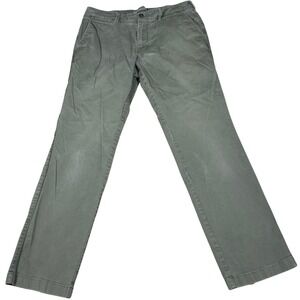 Duck Head Men's Chino Pants Size 36x30 Flat Front Olive Green Khaki Preppy